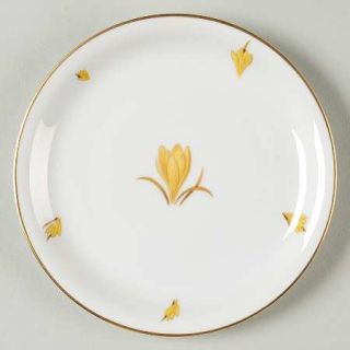 Easterling Golden Crocus Bread & Butter Plate, Fine China Dinnerware   Large Yel