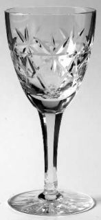 Unknown Crystal Unk6751 Wine Glass   Clear,Cut Bowl&Foot,Multisided Stem