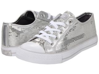 gotta FLURT Disco Womens Lace up casual Shoes (Silver)