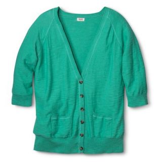 Mossimo Supply Co. Juniors Plus Size 3/4 Sleeve Boyfriend Sweater   Green 1X