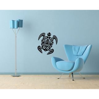 Turtle Vinyl Wall Decor (Glossy blackMaterials VinylQuantity One (1) decalSetting IndoorDimensions 25 inches wide x 35 inches longEasy to apply )