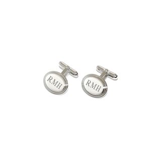 Engravable Oval Cuff Links, Mens