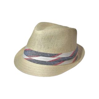 ARIZONA Pleated Band Trilby Hat, Natural, Mens