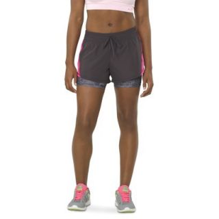 C9 by Champion Womens Woven Short With Compression Short   Indigo Screen L