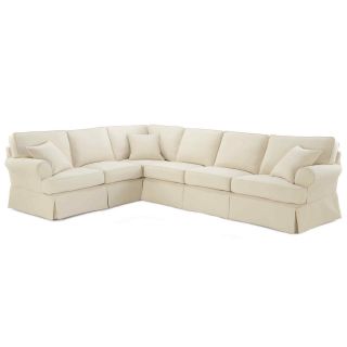 Friday Twill 4 pc. Slipcovered Sectional, Natural