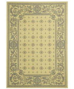 Indoor/ Outdoor Beaches Natural/ Blue Rug (53 X 77) (IvoryPattern GeometricMeasures 0.25 inch thickTip We recommend the use of a non skid pad to keep the rug in place on smooth surfaces.All rug sizes are approximate. Due to the difference of monitor col