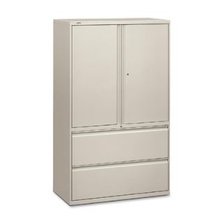 HON 800 Series 42 Lateral File with Storage 895 Finish Light Gray