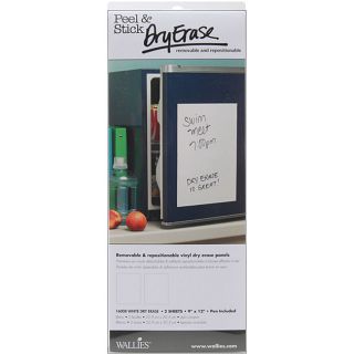 Wallies Peel And Stick White Dry Erase Sheets (pack Of 2)