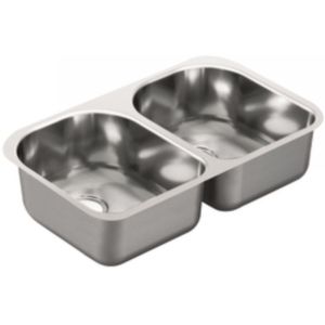Moen G18256 1800 Series Stainless steel 18 gauge double bowl sink