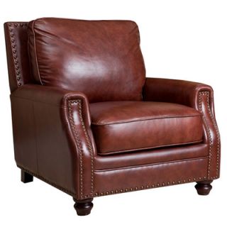 Abbyson Living Bel Air Hand Rubbed Leather Armchair SK 8040 CST 1