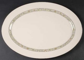 Lenox China Springdale (Platinum Trim) 17 Oval Serving Platter, Fine China Dinn