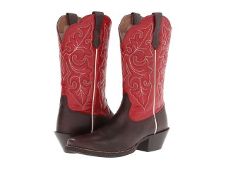 Ariat Round Up Square Toe Cowboy Boots (Brown)