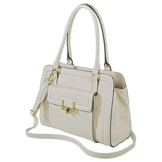 Merona Satchel Handbag with Removable Shoulder Strap   White