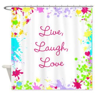  Arty Live Laugh Love Shower Curtain  Use code FREECART at Checkout