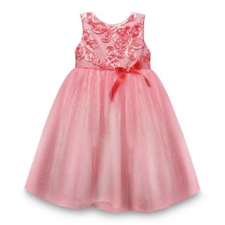 Marmellata Coral Soutache Dress Girls 12m 6y, Pink, Pink, Girls