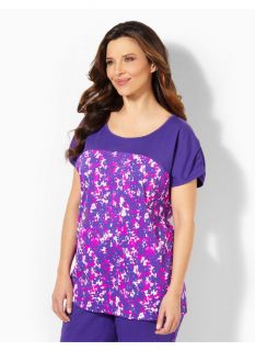 Catherines Plus Size Pretty In Purple Sleep Tee   Womens Size 0X, Violet