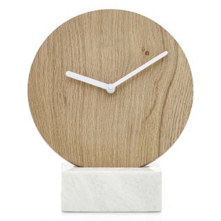 CONRAN Design by Marble Bottom Clock, Oak