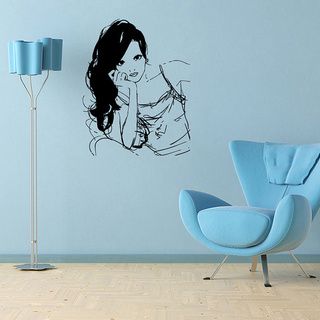Salon Girl Vinyl Wall Decal (Glossy blackEasy to applyDimensions 25 inches wide x 35 inches long )