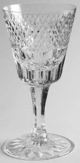 Royal Brierley Stratford Wine Glass   Clear, Vertical & Criss Cross Cut Bowl
