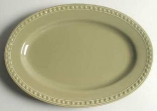  Pearl Dark Green 12 Oval Serving Platter, Fine China Dinnerware   All