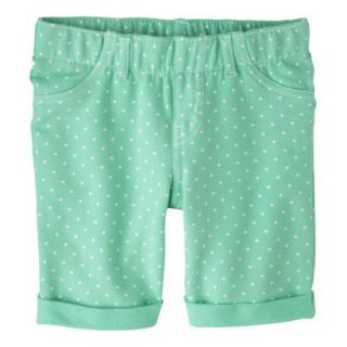 Circo Infant Toddler Girls Polkadot Jegging Bermuda Short   Mint Green 4T