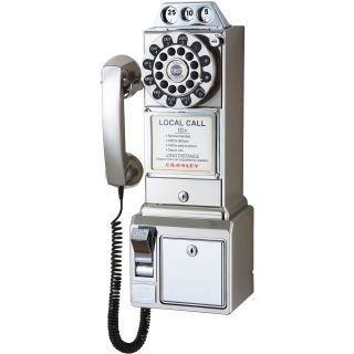 Crosley 1950s Style Pay Phone, Chrome