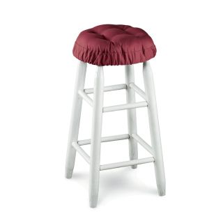 Microsuede Gripper 2 Pack Bar Stool Cushions, Red