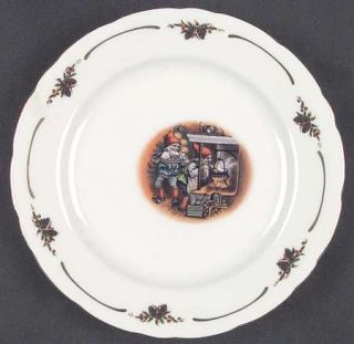 Christineholm Old Fashioned Christmas Bread & Butter Plate, Fine China Dinnerwar