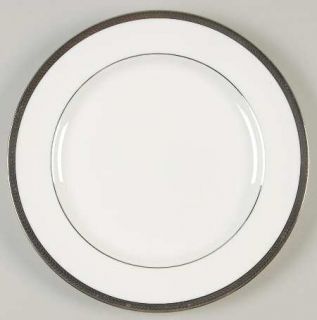 John Aynsley Elegance (Platinum Trim & Inner Verge) Luncheon Plate, Fine China D