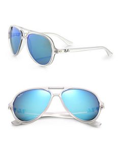 Ray Ban Cats 5000 Plastic Aviator Sunglasses   Blue