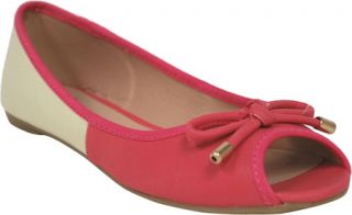 Womens L & C Jenna   Coral Ballet Flats