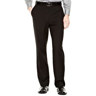 Stafford Year Round Flat Front Pants, Black, Mens