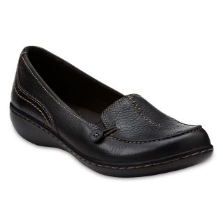 Clarks Ashland Scurry Leather Loafers, Black, Womens