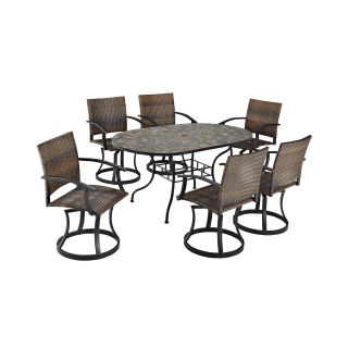 Stone Harbor 7 pc. Outdoor Dining Set with Newport Swivel Chairs