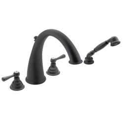 Moen Wrought Iron Double handle High Arc Roman Tub Faucet With Hand Shower