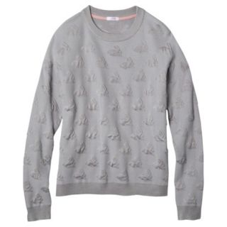 Xhilaration Juniors Textured Sweater   Gray S