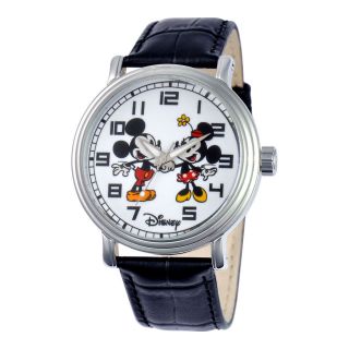 Disney Mens Mickey & Minnie Mouse Vintage Style Watch