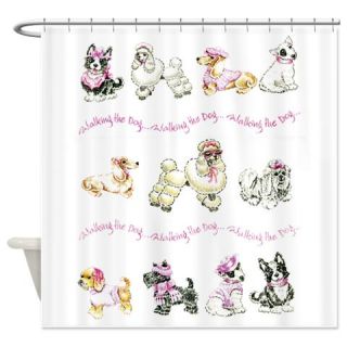  Walking The Dog Shower Curtain  Use code FREECART at Checkout