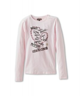 Roberto Cavalli Kids Z78010 Z9035 Girls Tee w/ Design Girls T Shirt (Pink)