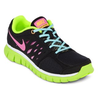 Nike Flex Run 2013 Grade School Girls Running Shoes, Blk/volt/rdvlt , Girls
