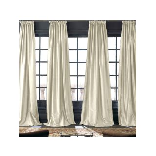 ROYAL VELVET Grandeur Silk Rod Pocket/Back Tab Curtain Panel, Brown