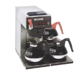 BUNN O Matic Coffee Brewer, 3 Lower Warmers & Faucet, Dual Voltage