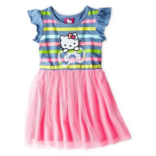 Hello Kitty Flutter Sleeve Dress   Girls 12m 5y, Med Denim, Med Denim, Girls