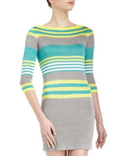 Mixed Stripe Sweater Dress, Paddle Board