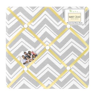 Sweet Jojo Designs Yellow And Grey Zig Zag Bulletin Board (Cotton)