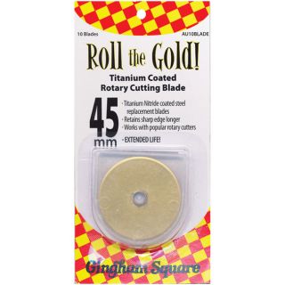 Titanium coated Roll The Gold Rotary Cutting Blade (package Of 10)