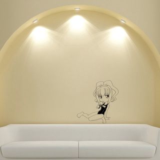 Japanese Manga Guy War Weapons Vinyl Wall Sticker (Glossy blackEasy to applyInstructions includedDimensions 25 inches wide x 35 inches long )