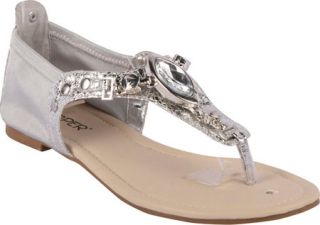 Womens L & C Matilda 03   Silver Thong Sandals