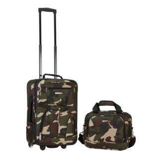 Rockland Expandable Camouflage 2 piece Lightweight Carry on Luggage Set