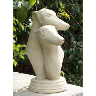 Designer Stone Inc Greyhounds Bust Garden Statue   7650 A